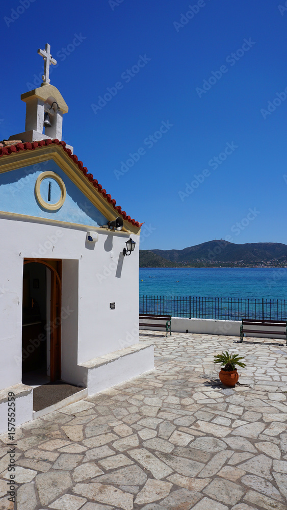 Obraz premium Spring photo from Porto Rafti with clear water beaches, Mesogeia, Attica, Greece