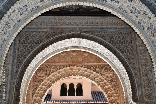 Detail from Alhambra, arabian Doos, Granada, Spain