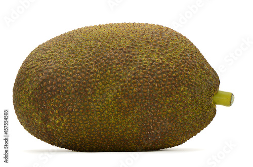 Ripe jackfruit isolated on white background photo