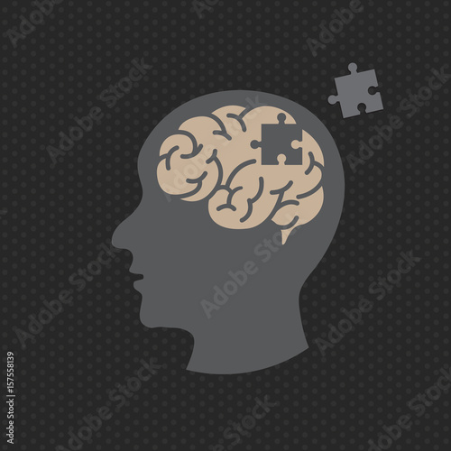 Dementia illustration vector logo icon design