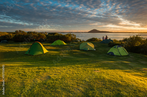 Camping at Myvatn Lake, Iceland