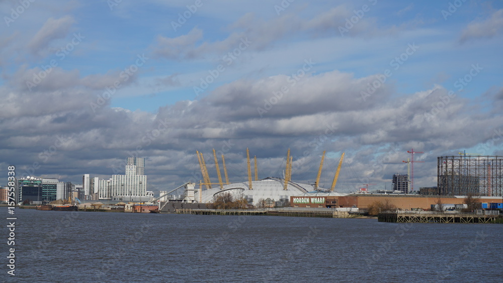 Photo of Canary Warf in isle of dogs as seen from Greenwich, London, United Kingdom