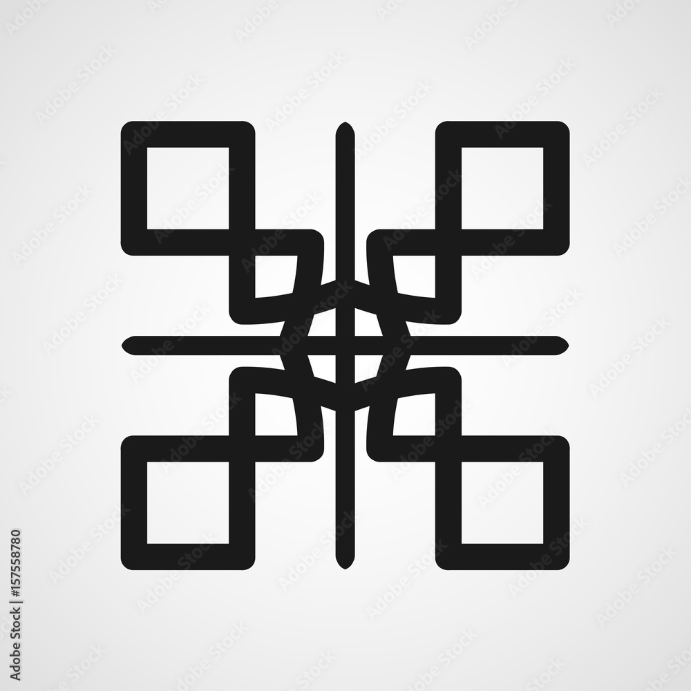 Ornamental black logo template design. Vector symbol Ornamental black logo template design. Vector symbol