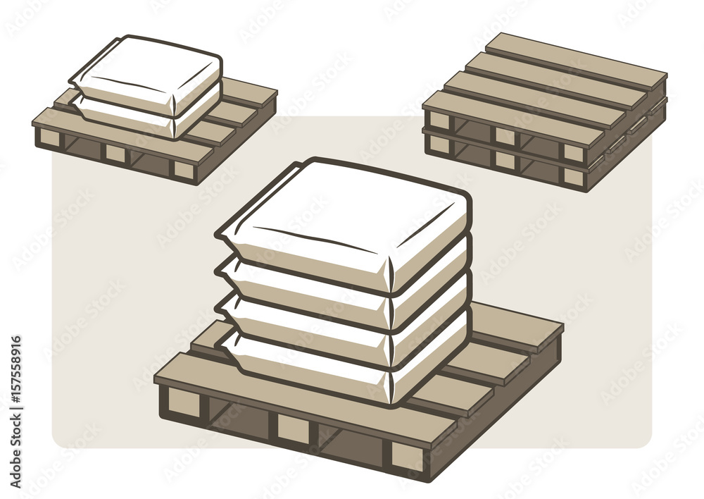 Sack and pallet set