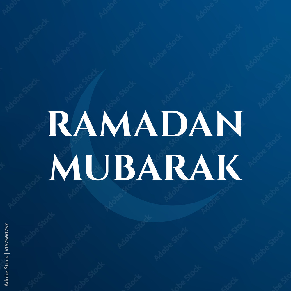 Fototapeta premium Ramadan Kareem greeting beautiful lettering