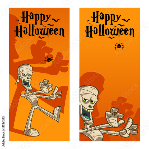 Vector Illustration of Two Halloween Banners