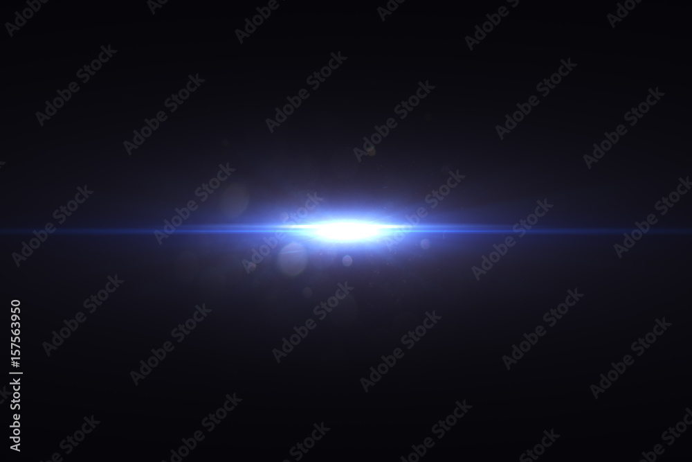 Obraz premium Glowing highlight effect on the lens of the lens