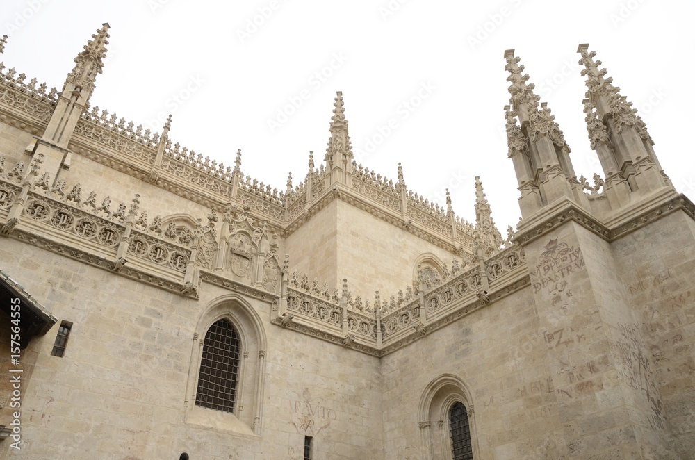 Upper detail of Granada cathedral, Spain