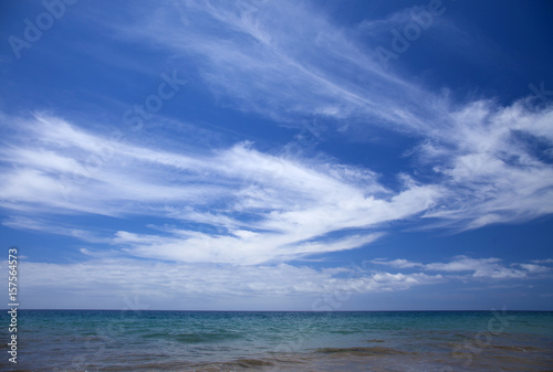 Photography cirrus clouds over ocean
