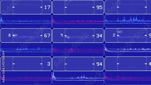 Wallpaper Mural 4k ECG scan detection number,stock market trend analysis software interface. Torontodigital.ca