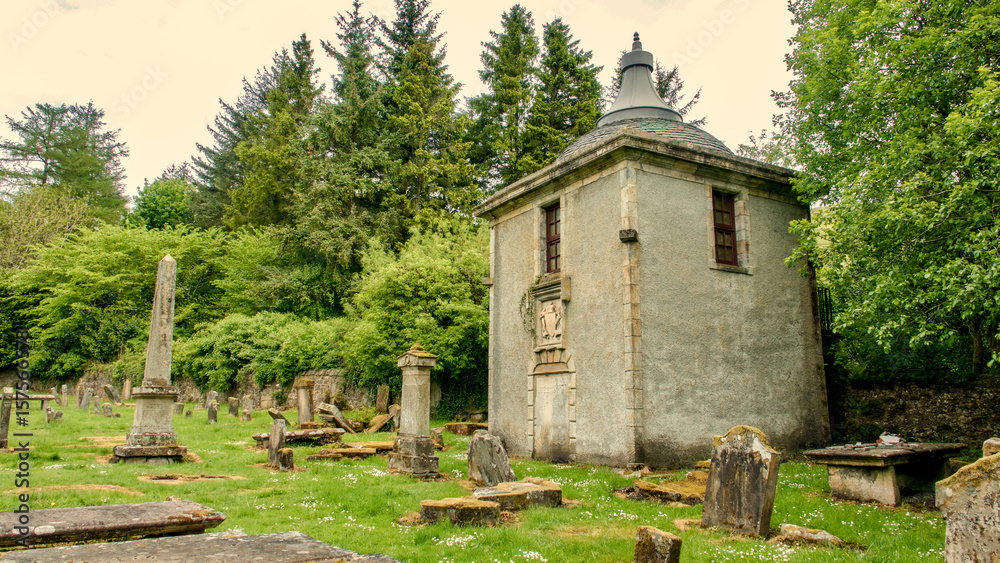 Little disused chapel in a derelict country graveyard.