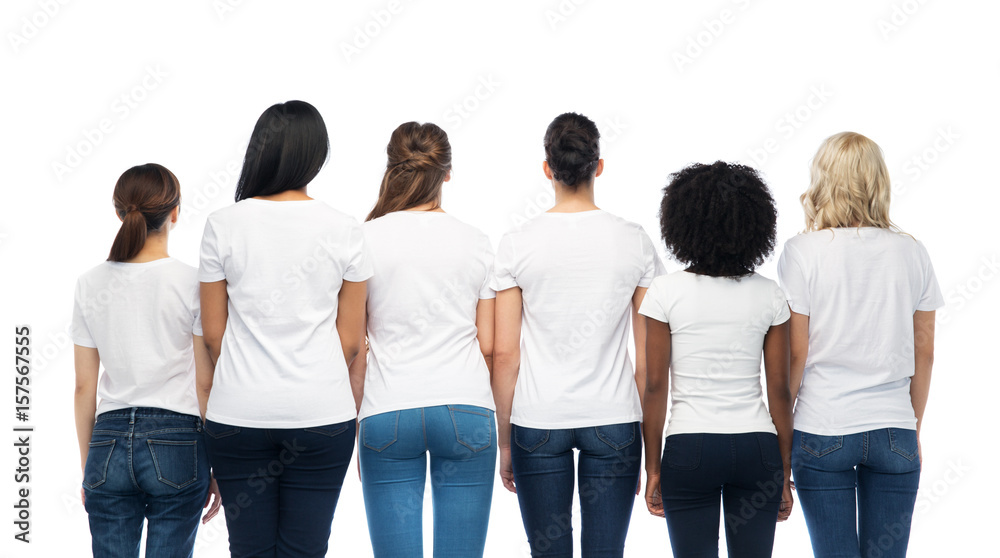 international group of women from back