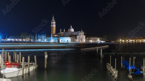 Night view of the island of St. George in Venice