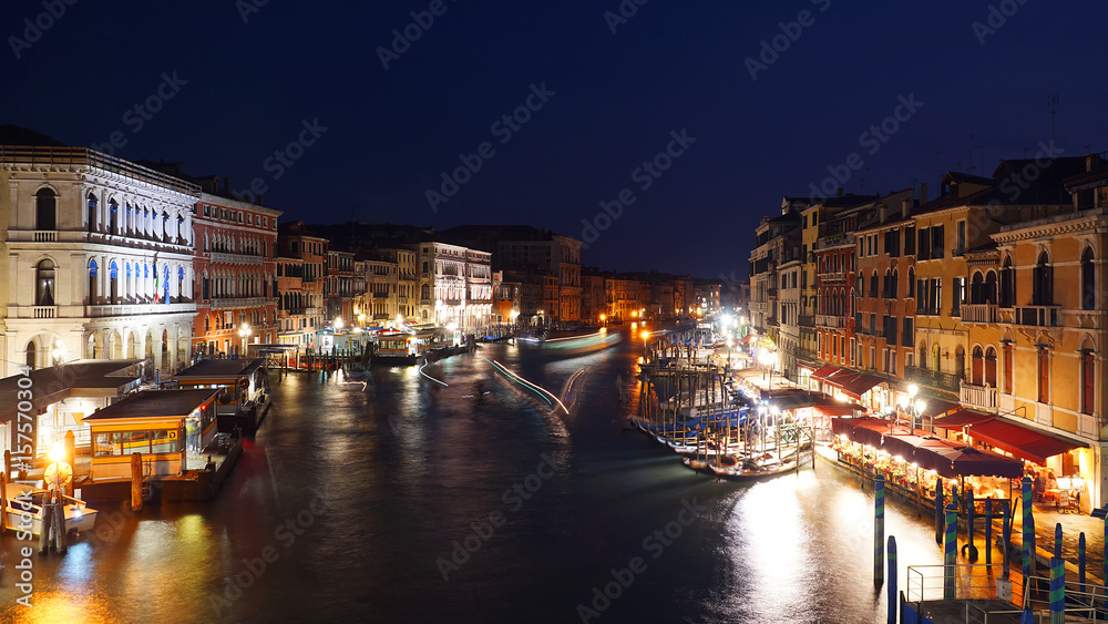 Grand canal in Venice night view