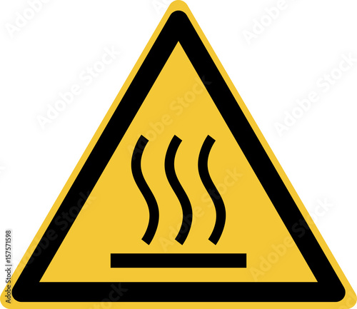 ISO 7010 W017 Warning; Hot surface