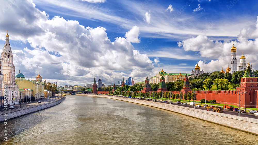 Kremlin embankment in Moscow