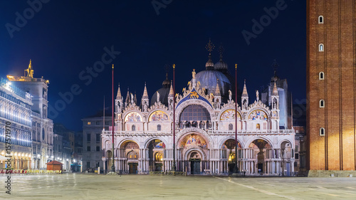 Night view of the Church of San Marco in Venice