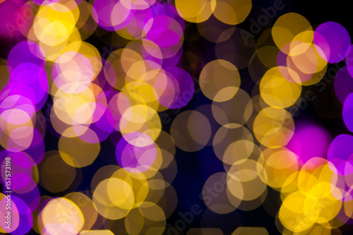 Abstract Yellow Purple lights bokeh background © ekachai050050