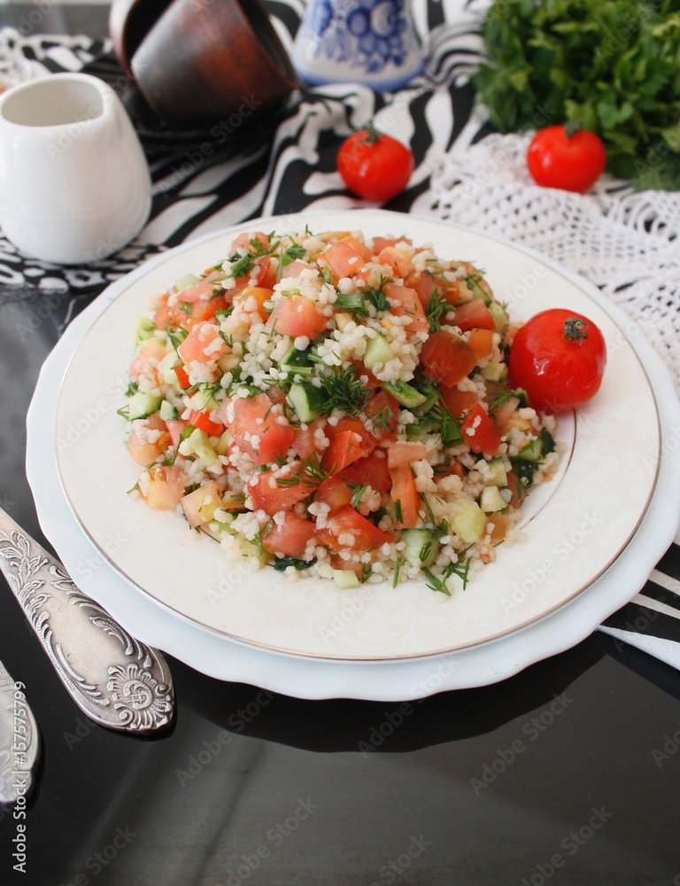Tabbouleh salad with bulgur Tabbouleh salad with bulgur