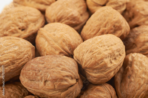 Surface coated with walnuts