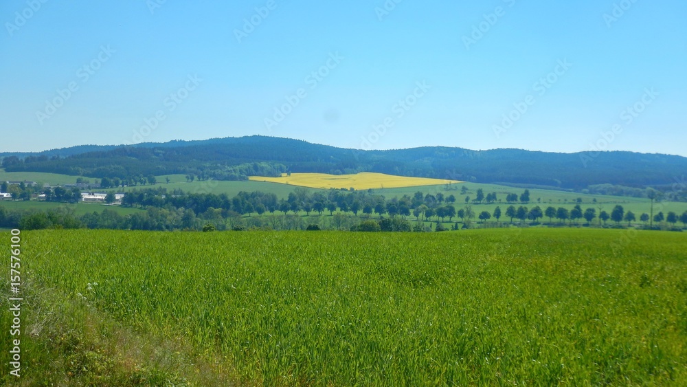 panorama of a czech agricultural landscape