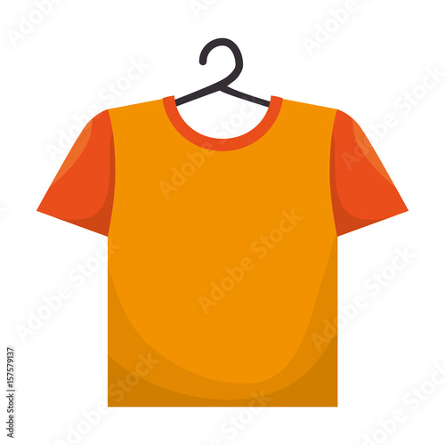 shirt hanging in the laundry vector illustration design