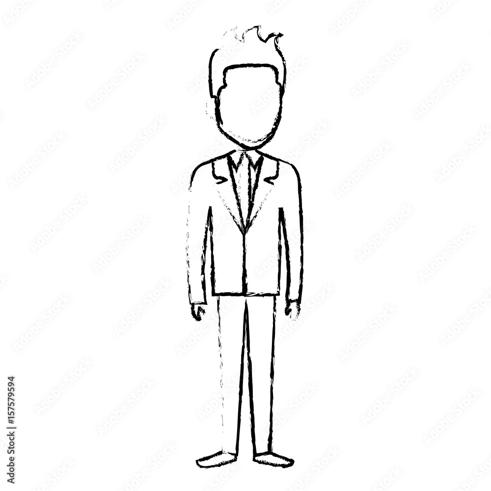 elegant businessman avatar character vector illustration design