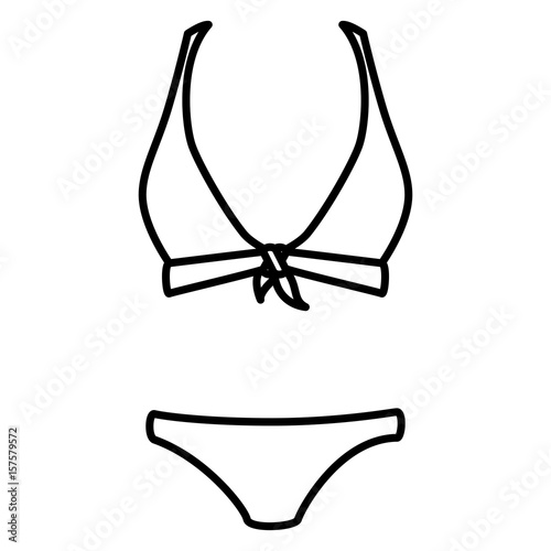 bikiny hanging in the laundry vector illustration design