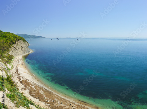 Cliff coastline tsemes Bay in the Black sea.