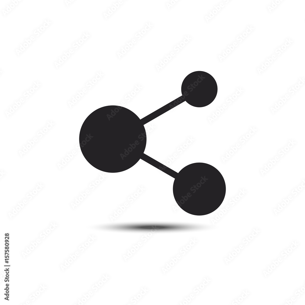 Share black flat vector icon isolated on white background Share black flat vector icon isolated on white background