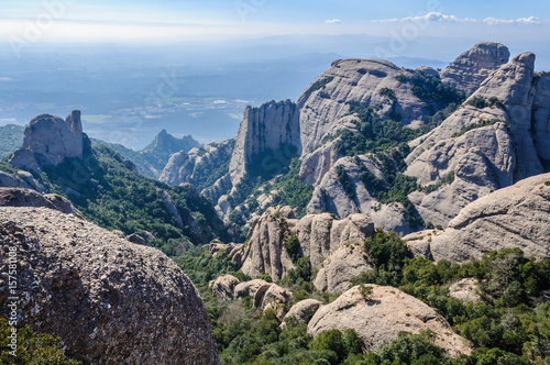 Deep valley in Montserrat Mountain, Spain