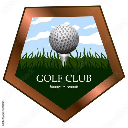 Isolated golf emblem