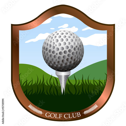 Isolated golf emblem