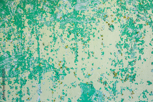 green peeling paint texture
