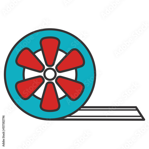 tape reel isolated icon vector illustration design