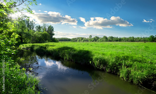 River and field