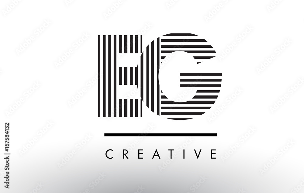 EG E G Black and White Lines Letter Logo Design. EG E G Black and White Lines Letter Logo Design.