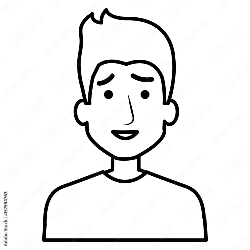 young man avatar character vector illustration design young man avatar character vector illustration design