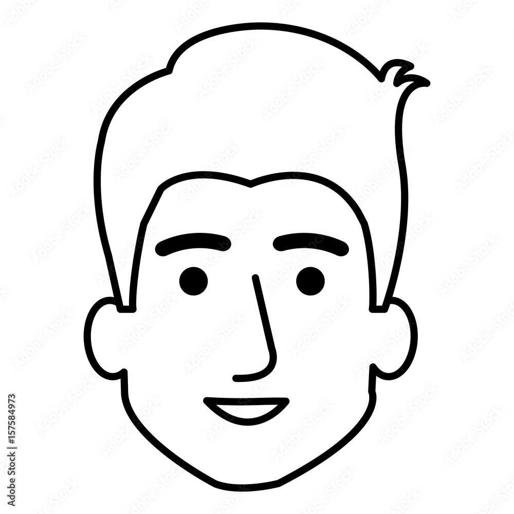 young man head avatar character vector illustration design young man head avatar character vector illustration design