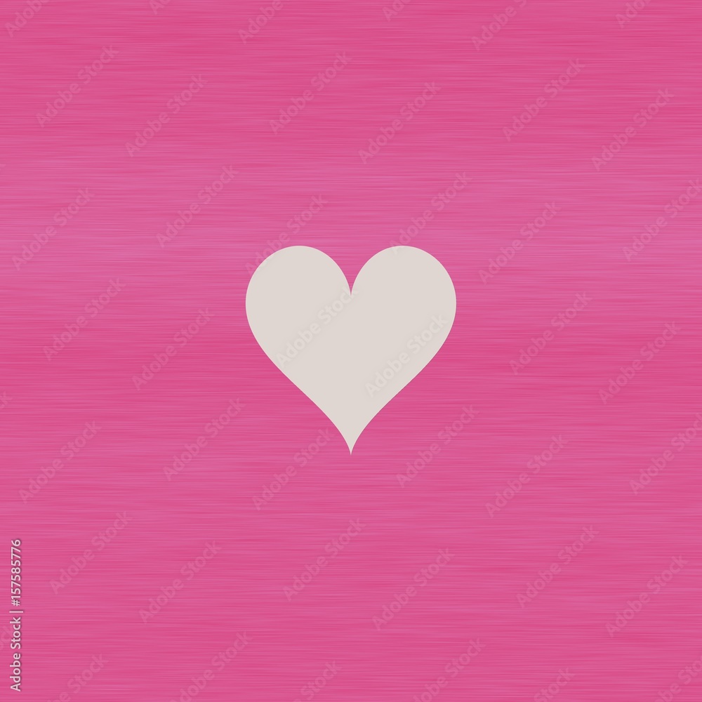 Simple beautiful little light heart on girly sweet pink background