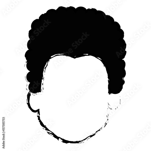 young man head avatar character vector illustration design