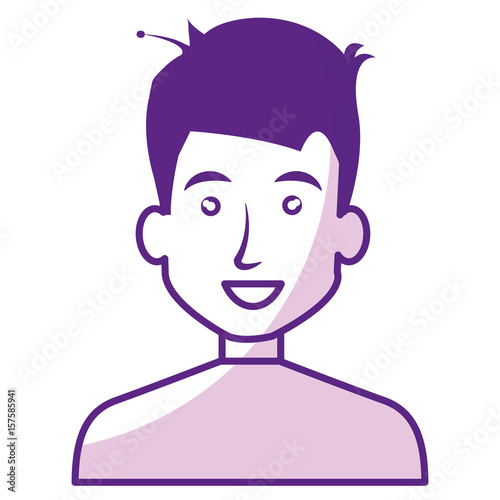 young man avatar character vector illustration design