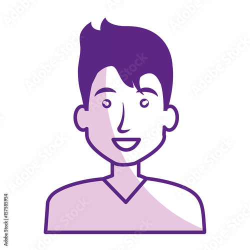 young man avatar character vector illustration design