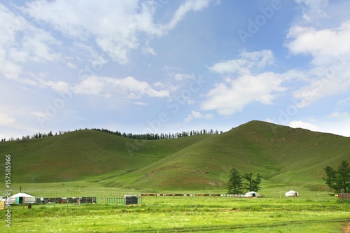 The ger camp in Gorkhi-Terelj National Park at Ulaanbaatar , Mongolia