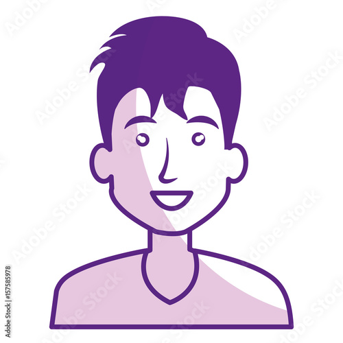 young man avatar character vector illustration design