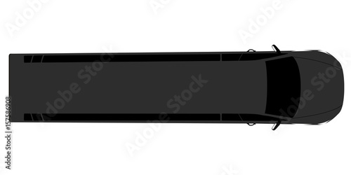Top view of a limousine