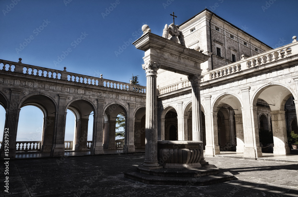 Obraz premium Montecassino Abbey, religious and historic destination in Cassino. Italy
