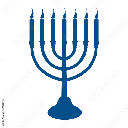 Isolated candlestick silhouette