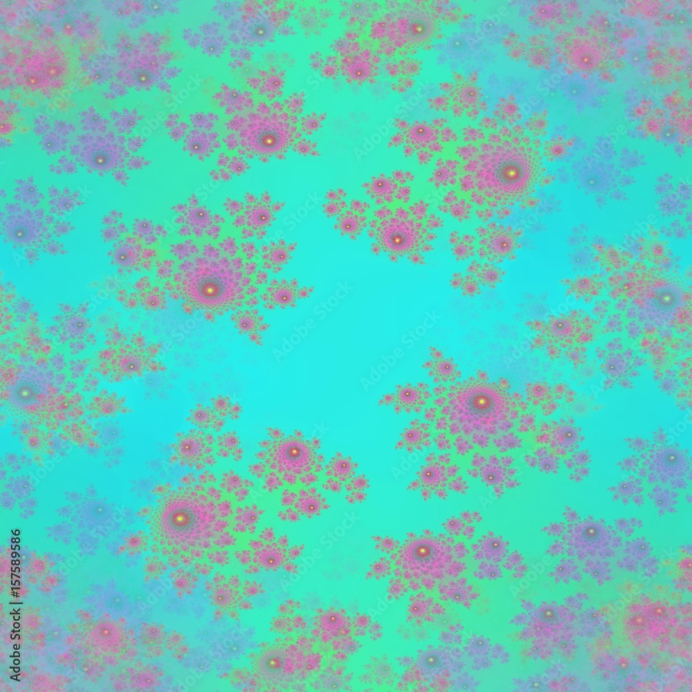 Beautiful floral graphic design pink roses in cyan pastel background