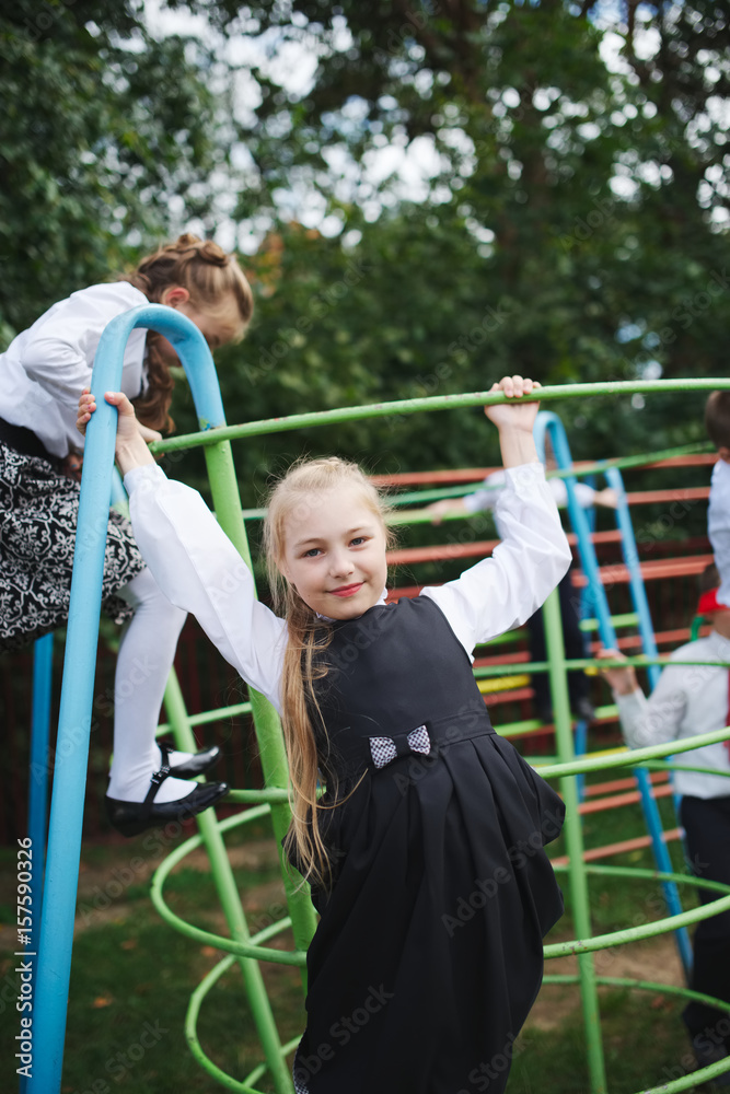 pupils playing on the break outdoors pupils playing on the break outdoors